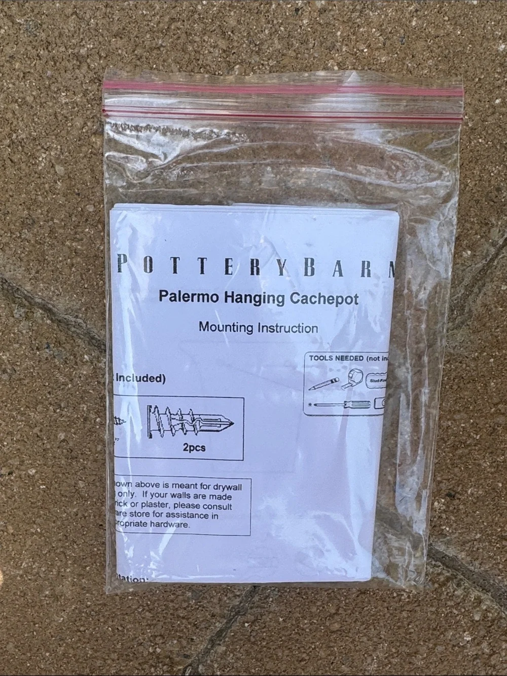 Pottery Barn Polermo Wall Mount Planter (Medium size) - New!